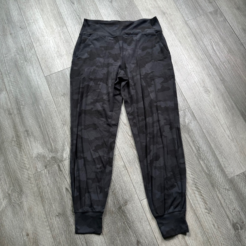Lululemon Align joggers High Rise Size 10 Black Camo Side Pockets